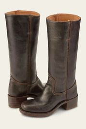 Arabella Stonebridge | Dark Brown Knee-High Leather Boots Slim Fit