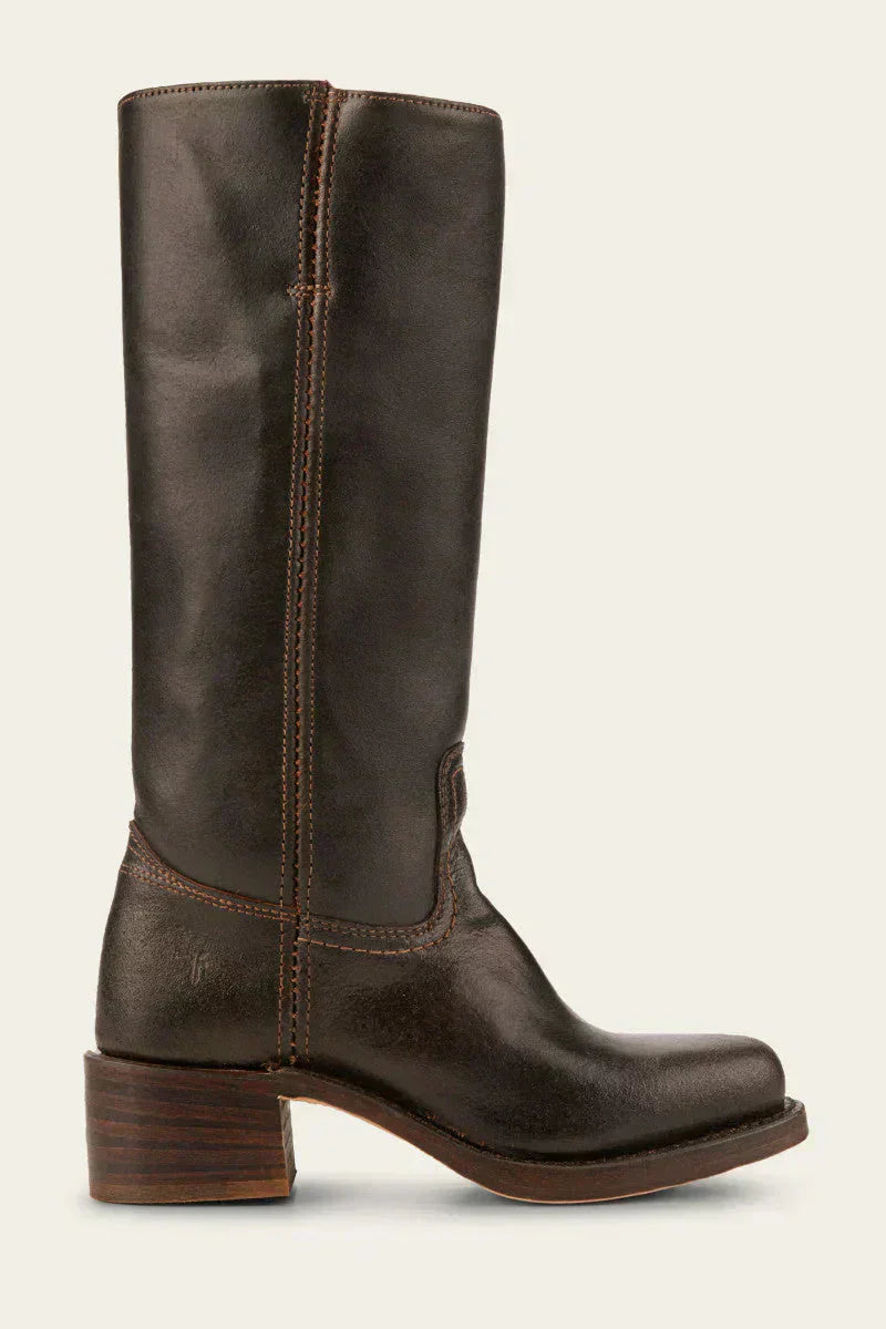 Arabella Stonebridge | Dark Brown Knee-High Leather Boots Slim Fit