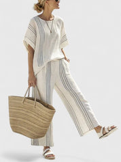 Seraphina Wycliffe | Lavender Linen Two-Piece Lounge Set