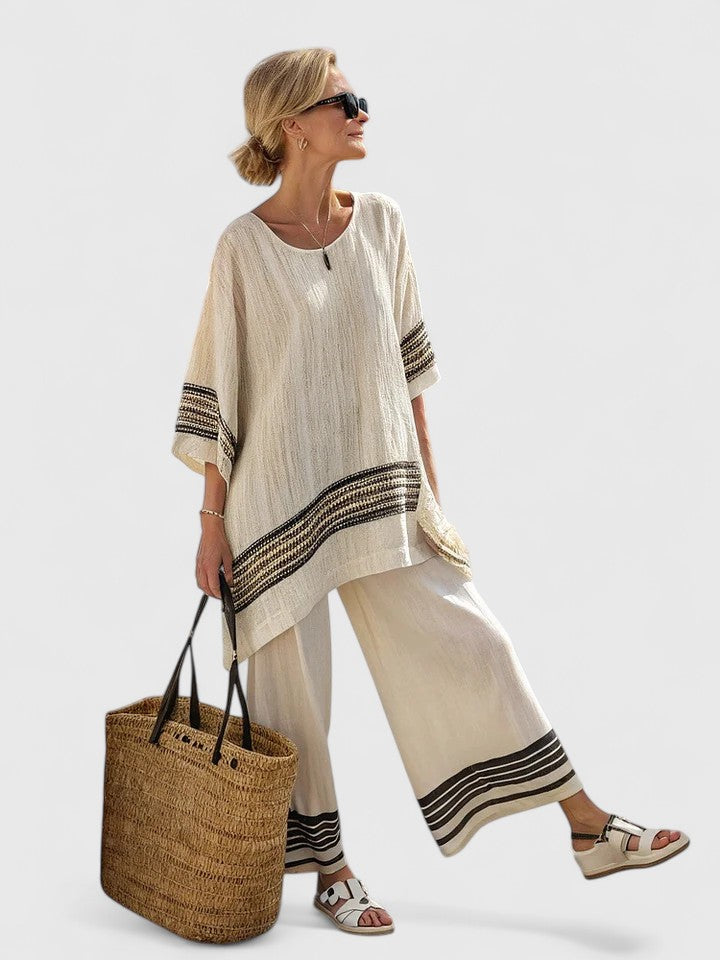 Seraphina Wycliffe | Lavender Linen Two-Piece Lounge Set