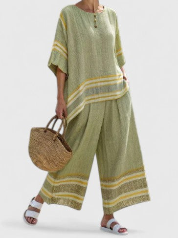 Seraphina Wycliffe | Lavender Linen Two-Piece Lounge Set