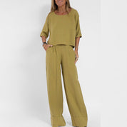 Celindra Favreau | Relaxed-Fit Linen Two-Piece Set