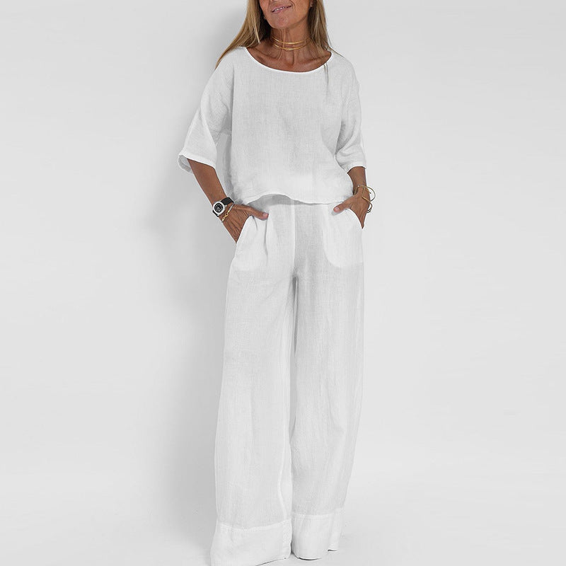 Celindra Favreau | Relaxed-Fit Linen Two-Piece Set