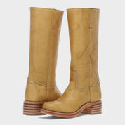 Céleste Ravenbourne | Black Leather Knee-High Orthopedic Boots