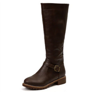 Vivienne Blackwell | Women's Black Knee-High Buckle Boots