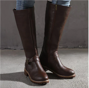 Vivienne Blackwell | Women's Black Knee-High Buckle Boots