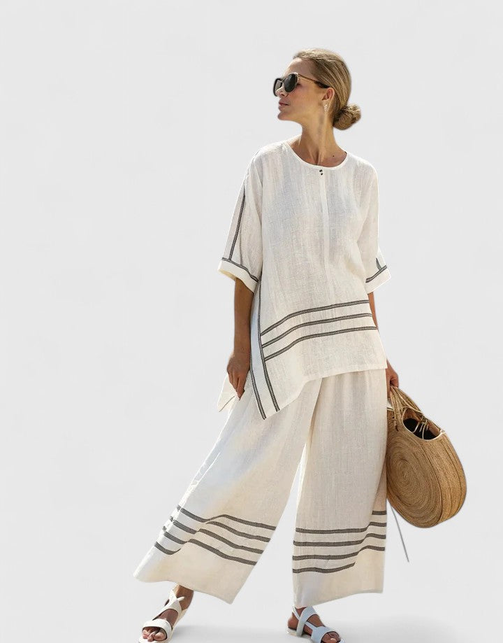 Seraphina Wycliffe | Lavender Linen Two-Piece Lounge Set
