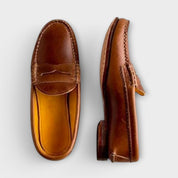 Henriette Calderon | Classic Beige Suede Penny Loafers