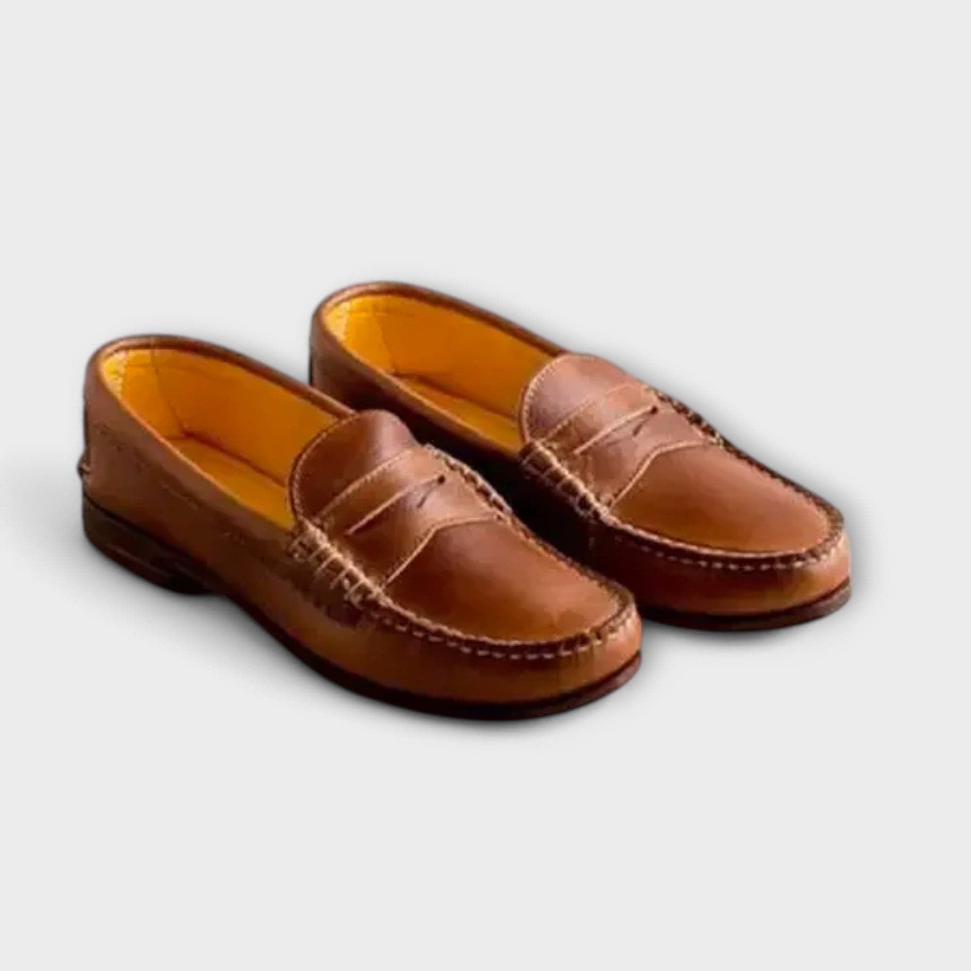 Henriette Calderon | Classic Beige Suede Penny Loafers