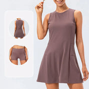 Ceceline Hartmore | Sleeveless Tennis Dress with Built-In Shorts