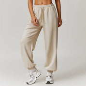 Lisette Fontenay | Beige Cotton-Spandex Joggers for Women