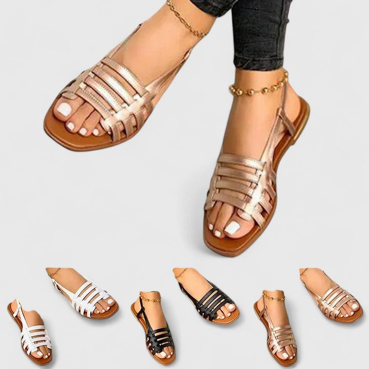 Celestina Vauborne | Strappy Flat Gladiator Sandals