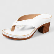 Elara Fontcourt | Black Orthopedic Wedge Flip Sandals