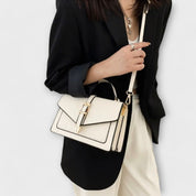 Dominique Lefèvre | Beige Structured Crossbody Shoulder Bag