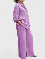Théodore Blanchard | Linen Two-Piece Set in Lilac