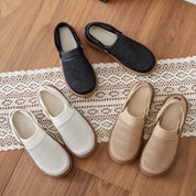 Dorinda Cavendish | Beige Mesh Slip-On Clogs with Heel Strap