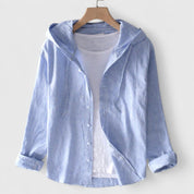 Cristiana Velbourg | Long Sleeve Hooded Blouse in White