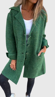 Sophia Harrington | Pink Button-Front Blazer Coat