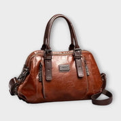 Arabella Fontecchi | Classic Brown Faux Leather Tote Handbag