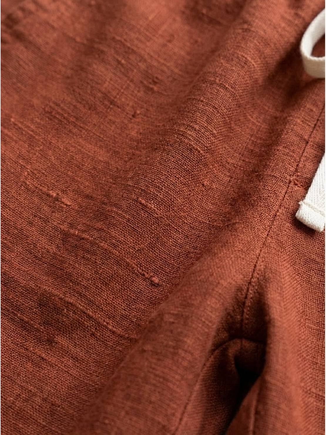 Elaine Beauchamp | Women's Linen-Look Drawstring Straight-Leg Trousers