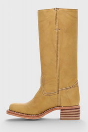 Rosalind Fenwick | Tan Leather Knee-High Western Boots