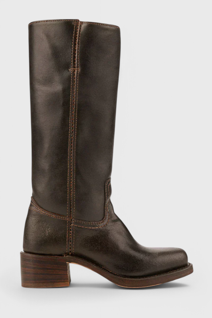 Rosalind Fenwick | Tan Leather Knee-High Western Boots