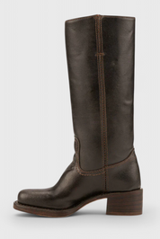 Rosalind Fenwick | Tan Leather Knee-High Western Boots