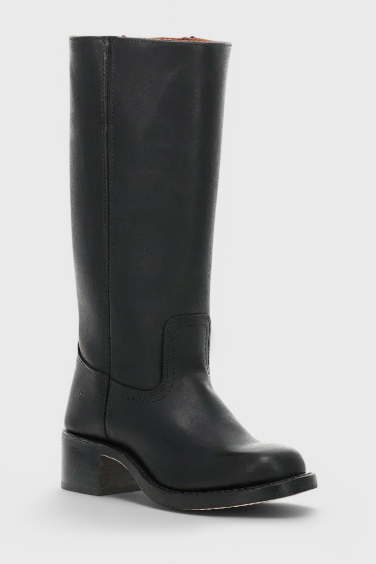 Rosalind Fenwick | Tan Leather Knee-High Western Boots