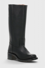 Rosalind Fenwick | Tan Leather Knee-High Western Boots