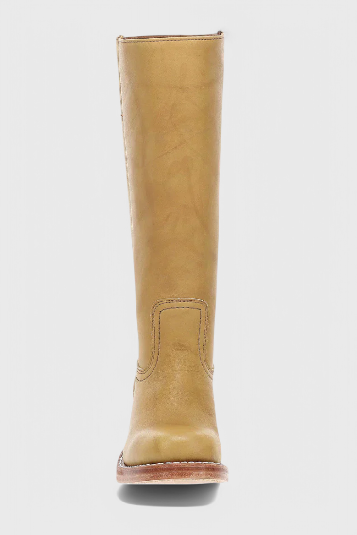 Rosalind Fenwick | Tan Leather Knee-High Western Boots