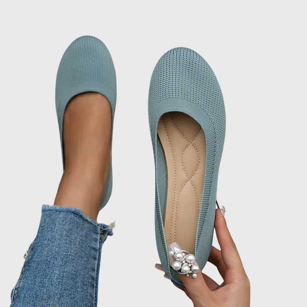 Sylvaine Portreaux | Black Knit Ballet Flats Anti-Slip