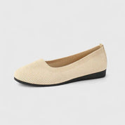 Elspeth Mourning | Black Knit Ballet Flats with Ergonomic Sole