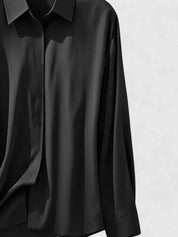 Clarisse Wentford | White Long Sleeve Button-Down Shirt