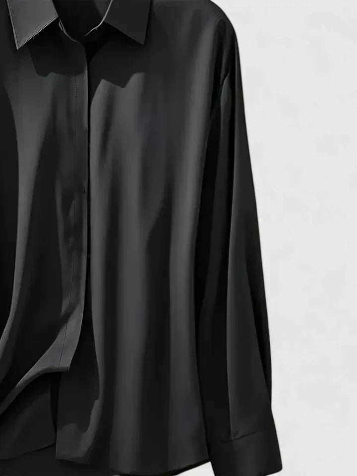 Clarisse Wentford | White Long Sleeve Button-Down Shirt