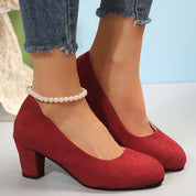 Guinevere Ashton | Black Block Heel Pumps – Orthopedic Comfort