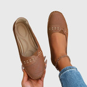 Penelope Ashvere | Beige Orthopedic Slip-On Flats