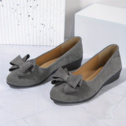 Lucinda Hartbourne | Black Bow Detail Ballet Flats Slip-On