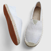 Annette Beausoleil | White Canvas Espadrille Loafers