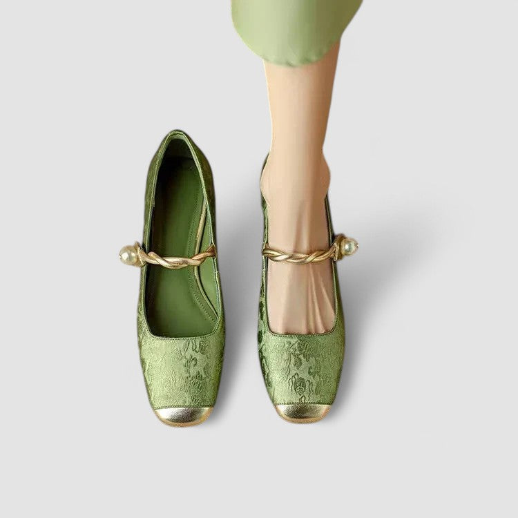 Eleonora Bianchi | Green Orthopedic Mary Jane Heels