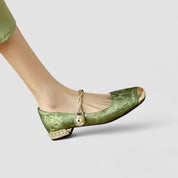 Eleonora Bianchi | Green Orthopedic Mary Jane Heels