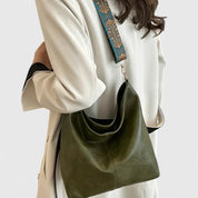 Valentina Rossetti | Cream Bucket Shoulder Bag with Boho Strap