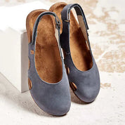 Colette Beaudreau | Blue Orthopedic Slingback Sandals for Women