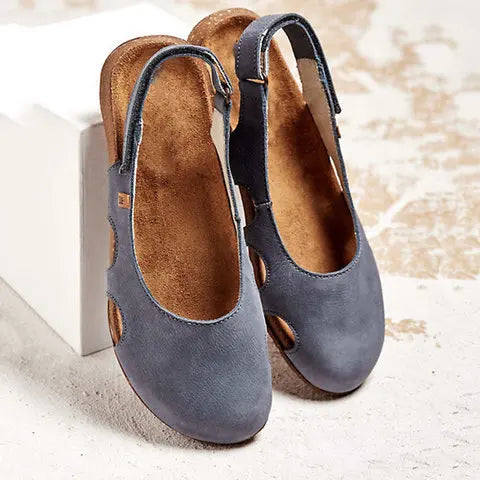 Colette Beaudreau | Blue Orthopedic Slingback Sandals for Women