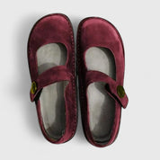 Celestine Beauvard | Green Leather Mary Jane Orthopedic Flats