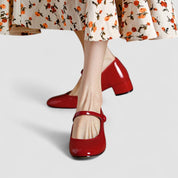 Lucinda Fairvale | Black Patent Mary Jane Block Heel
