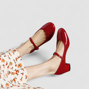 Lucinda Fairvale | Black Patent Mary Jane Block Heel