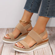 Florentine Caldecrest | Orthopedic Platform Sandals in Beige