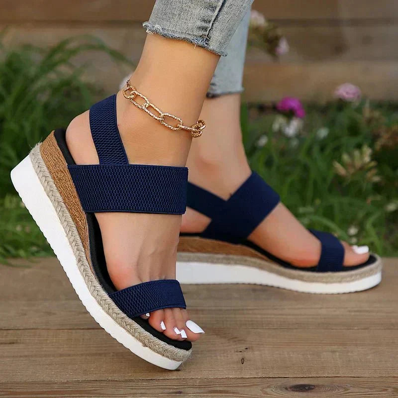 Florentine Caldecrest | Orthopedic Platform Sandals in Beige