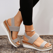 Florentine Caldecrest | Orthopedic Platform Sandals in Beige