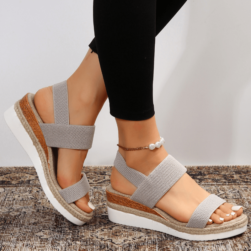 Florentine Caldecrest | Orthopedic Platform Sandals in Beige